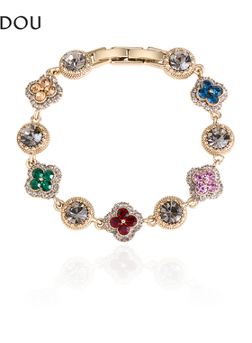 阿吉豆手链女款彩色多巴胺手串珠