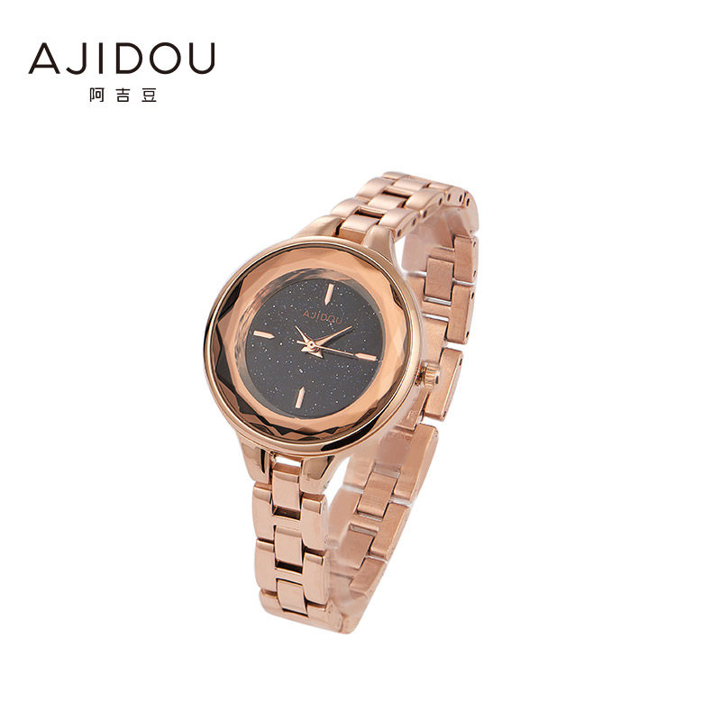 阿吉豆金色时光情人节礼物经典手表 AJIDOU国产腕表