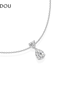 阿吉豆项链女S925银水滴短链