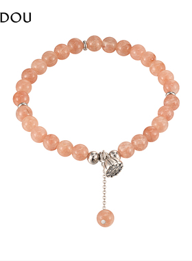 阿吉豆手链女草莓晶莲蓬国风手饰