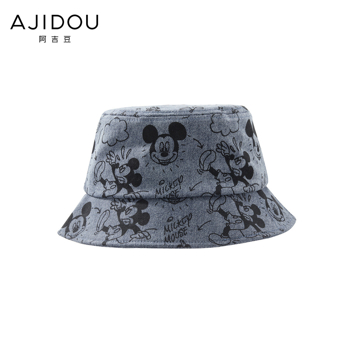 阿吉豆迪士尼提花牛仔系列潮渔夫帽 AJIDOU帽子