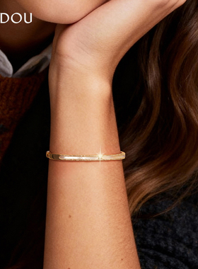 阿吉豆手链满天星金色手镯子手环