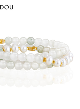 阿吉豆女款手饰时尚叠带串珠手链