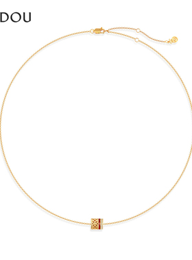 阿吉豆女S925银转运珠项链锁骨链