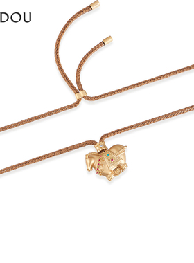 阿吉豆唐朝马国风吊坠项链毛衣链