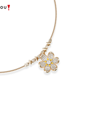 阿吉豆晨露花园花瓣毛衣链百搭