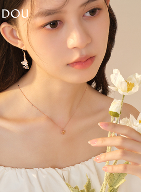 AJIDOU/阿吉豆爱心百搭女锁骨链