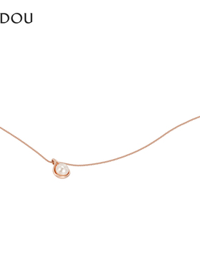 AJIDOU阿吉豆项链女925银珍珠复古专柜同款颈链锁骨链