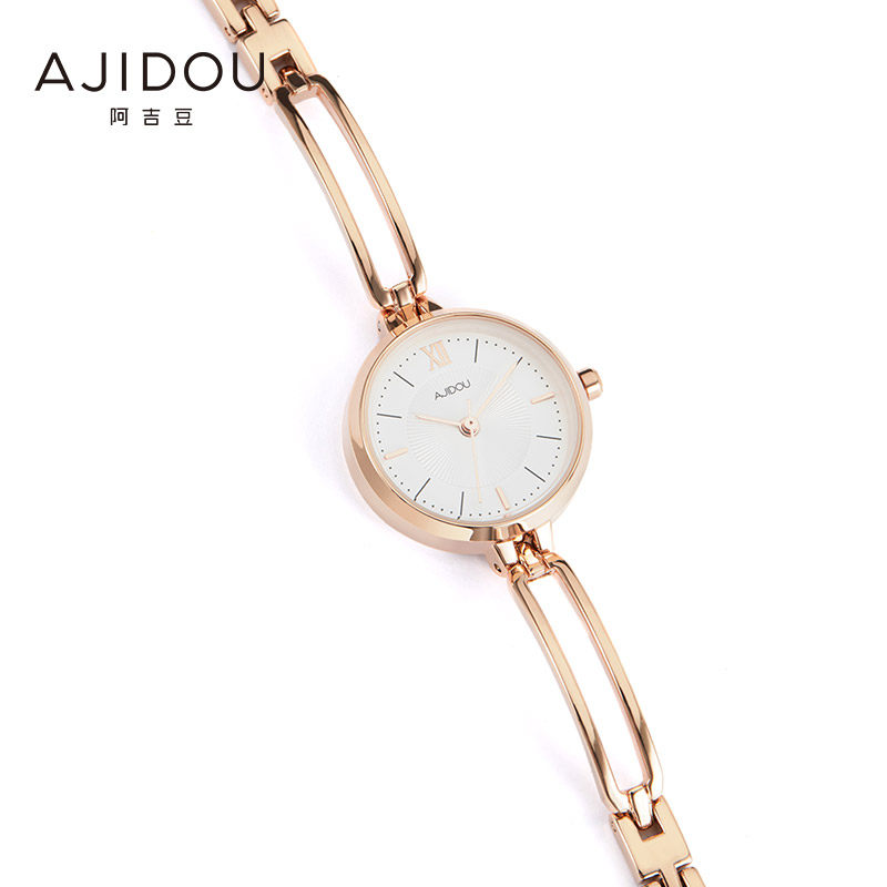 阿吉豆新颖时尚纤细金色腕日韩手表 AJIDOU国产腕表