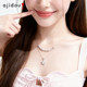 Ajidou Necklace Women's Pearl Star Double Layer Clavicle Chain
