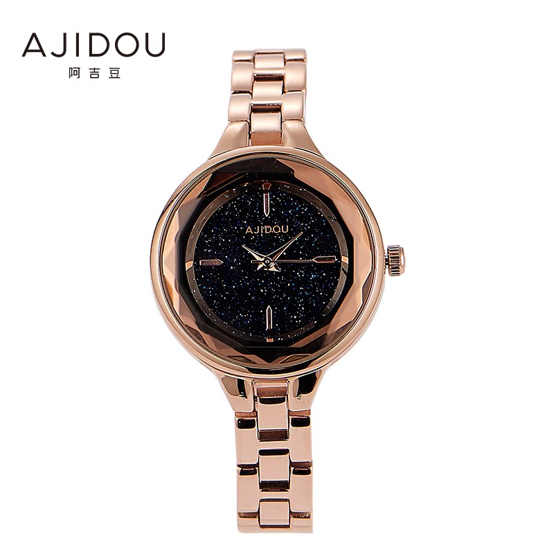 阿吉豆金色时光情人节礼物经典手表 AJIDOU国产腕表