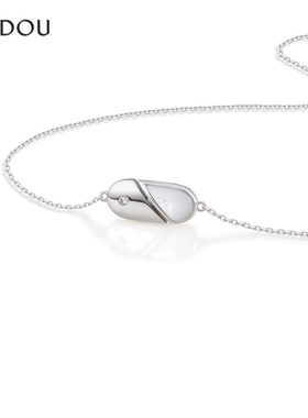 AJIDOU阿吉豆项链女款925银贝壳爱心吊坠