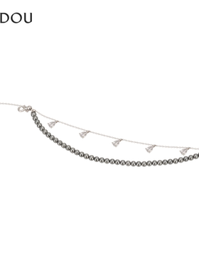 AJIDOU阿吉豆手链女银缎轻舞系列优雅珍珠叠戴时尚温婉手环手饰