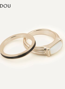 阿吉豆西休闲潮流叠戴戒指指环