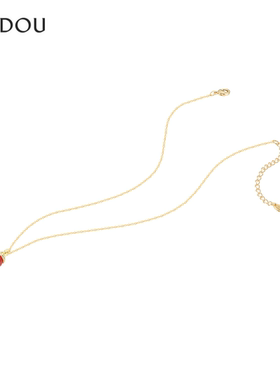 AJIDOU阿吉豆项链女灵蛇纳福系列时尚款玛瑙年专柜同款锁骨链颈链