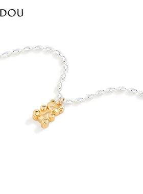 阿吉豆可爱小熊时尚毛衣链女吊坠