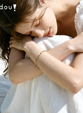 AJIDOU阿吉豆手链女款闪耀多巴胺