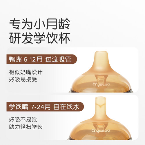 世喜学饮杯嘴鸭嘴杯子配件婴幼儿童喝奶瓶大宝宝防漏防呛小月龄 - 图0
