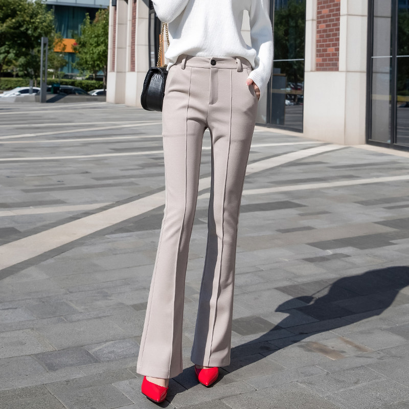 加厚毛呢微喇裤2020年新款长裤子 水鹭服饰休闲裤