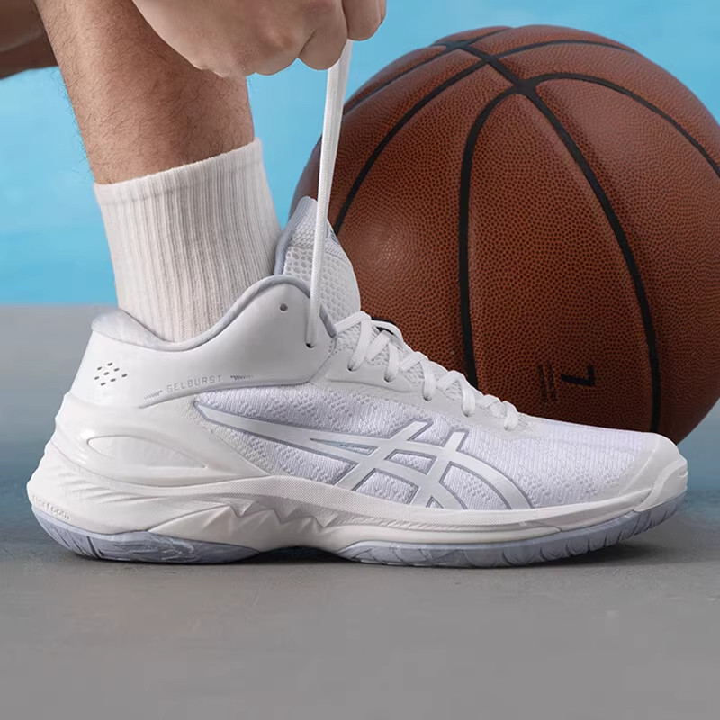 Asics亚瑟士篮球鞋男款GELBURST 28网面透气训练球鞋白色运动鞋,淘宝优惠券,粉丝福利购,淘宝优惠卷