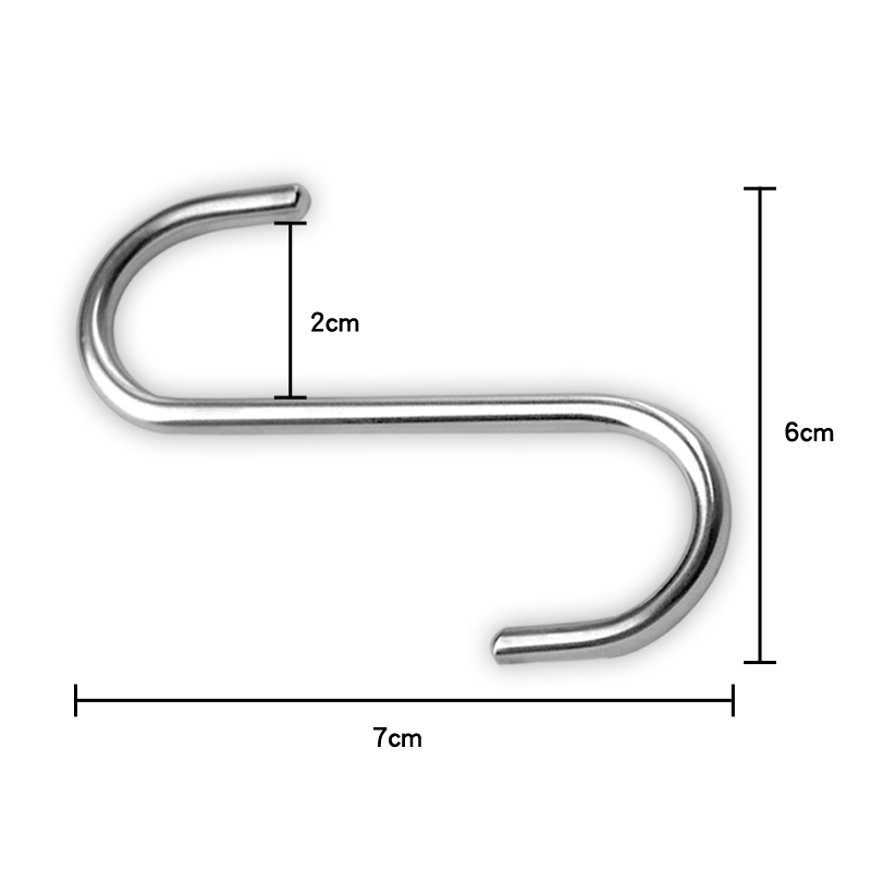 不锈钢厨房S型挂钩多用途钩子宿舍挂钩挂衣架壁挂创意衣帽置物架 - 图2