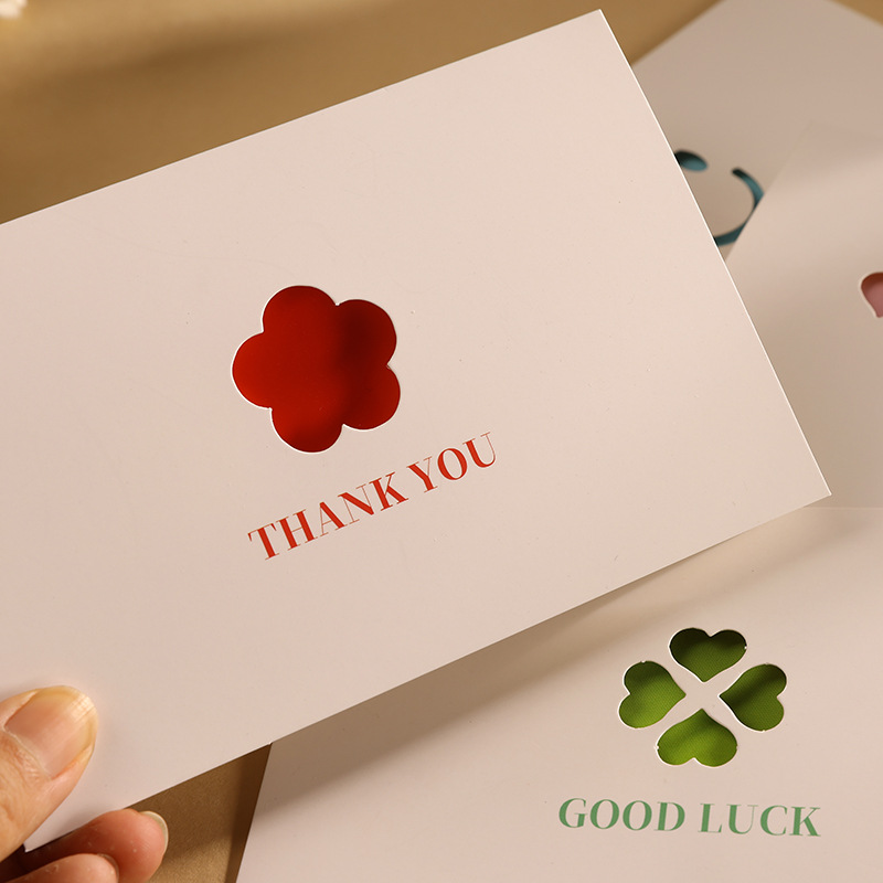 简约鲜花店情人节感谢贺卡欧式售后服务创意卡片好评生日卡 - 图1