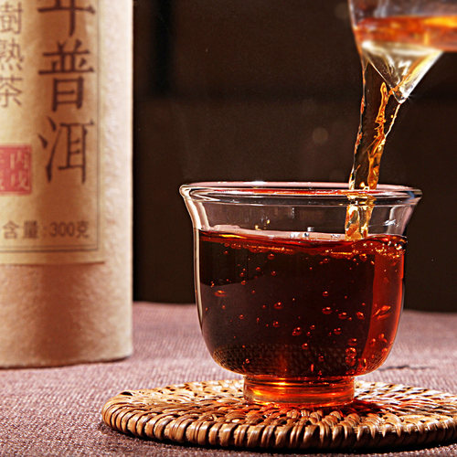 【买1罐送1罐】顶普茶叶散茶06年干仓古树普洱茶熟茶散装300g/罐 - 图2
