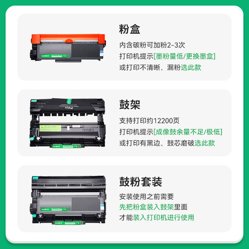 才进适用兄弟7180粉盒DCP7180DN打印机硒鼓7180dn墨盒鼓架套装碳粉晒鼓复印一体机激光多功能粉仓扫描Brother - 图2