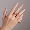 18K yellow gold and aquamarine ring