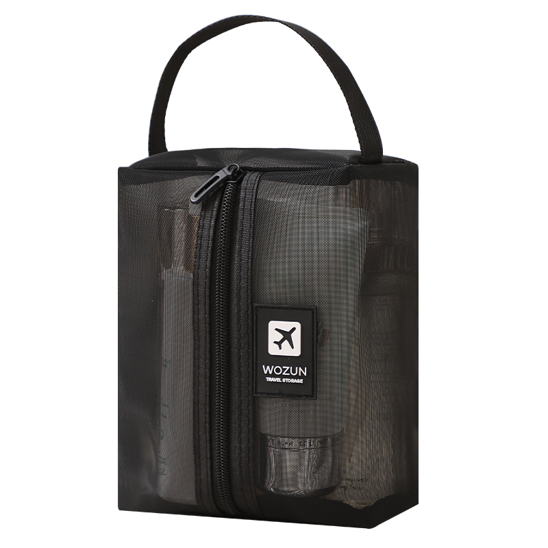 网纱透明化妆包女2025新款高端便携大容量化妆品袋旅行洗漱收纳包 - 图0