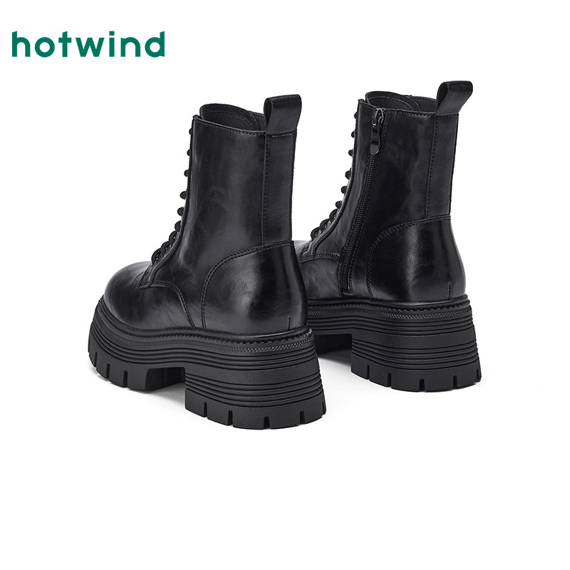 热风厚底马丁靴女2025年冬季新款增高休闲短靴百搭时装靴子女鞋子,淘宝优惠券,粉丝福利购,淘宝优惠卷