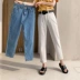 Luxury Puppies Phụ nữ 2019 quần jean Hàn lỏng phụ nữ thẳng của thắt lưng rộng quần chân nữ là pantyhose mỏng - Quần jean quần jean áo sơ mi nữ Quần jean
