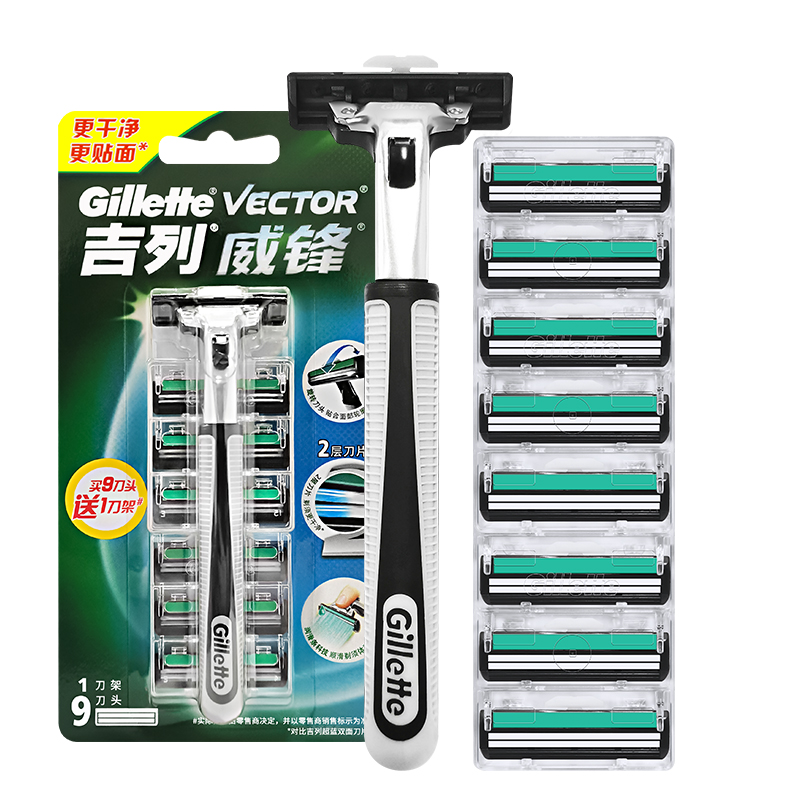 Gillette/吉列威锋剃须刀锋速手动刮胡刀威风双层刀片刀架刀头-图3