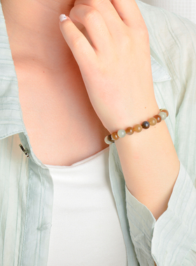 凤飞凰和田玉楼兰三色手串百搭