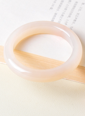 凤飞凰和田玉藕粉手镯送女友