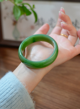 凤飞凰和田碧玉轮胎镯送礼