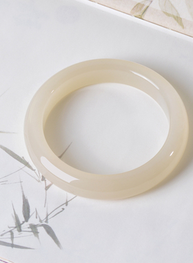 凤飞凰和田玉藕粉手镯送女友