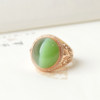 Feng Feihuang 18K gold and Hetian jasper cat eye ring