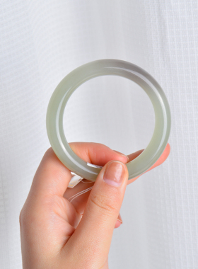 凤飞凰和田玉烟紫晴水双色手镯