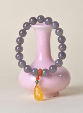 凤飞凰和田玉烟紫葫芦手链