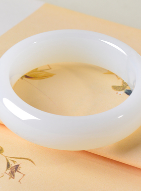 凤飞凰和田玉羊脂白玉轮胎镯女款