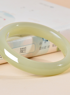 凤飞凰和田玉晴水高冰透手镯