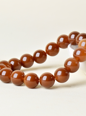 凤飞凰和田玉红糖玉本命年手串