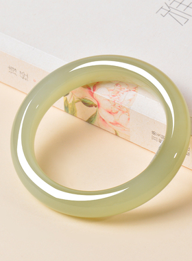 凤飞凰和田高冰晴水玉镯送女友