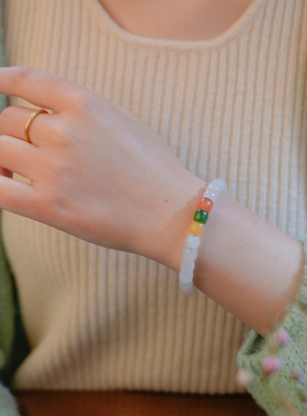 凤飞凰和田玉烟紫直切转运手串