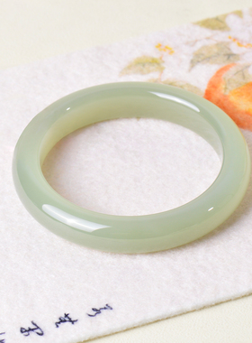 54.8mm和田玉高冰晴水手镯女款