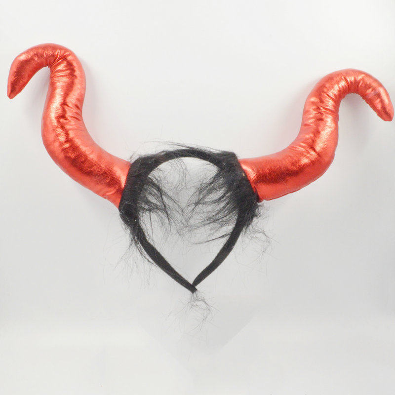 沉睡魔咒头饰cos牛角发箍女巫头套化妆舞会道具玛琳菲森发饰暗黑