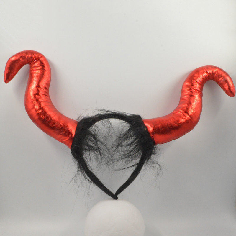 沉睡魔咒头饰cos牛角发箍女巫头套化妆舞会道具玛琳菲森发饰暗黑