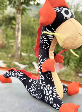 腾飞生肖龙香囊布偶中国龙玩偶生日礼物可爱木须龙公仔布艺摆件