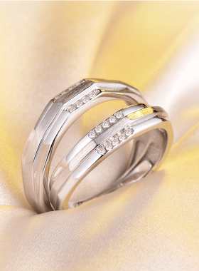 情侣戒指日韩一对学生刻字挂绳